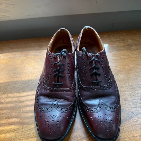 church's custom color handmade wingtip burgundy maroon made in england us men 9M - Picture 7 of 7